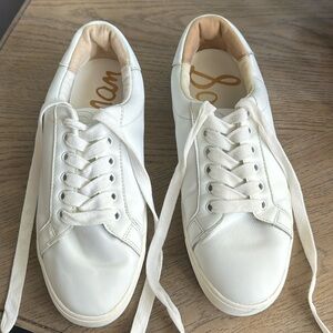 Women’s White Leather Sam Edelman Sneakers